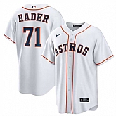 Men's Houston Astros #71 Josh Hader White Cool Base Stitched Baseball Jersey Dzhi,baseball caps,new era cap wholesale,wholesale hats